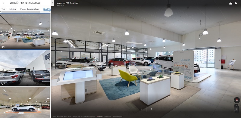 Visite virtuelle garage automobil